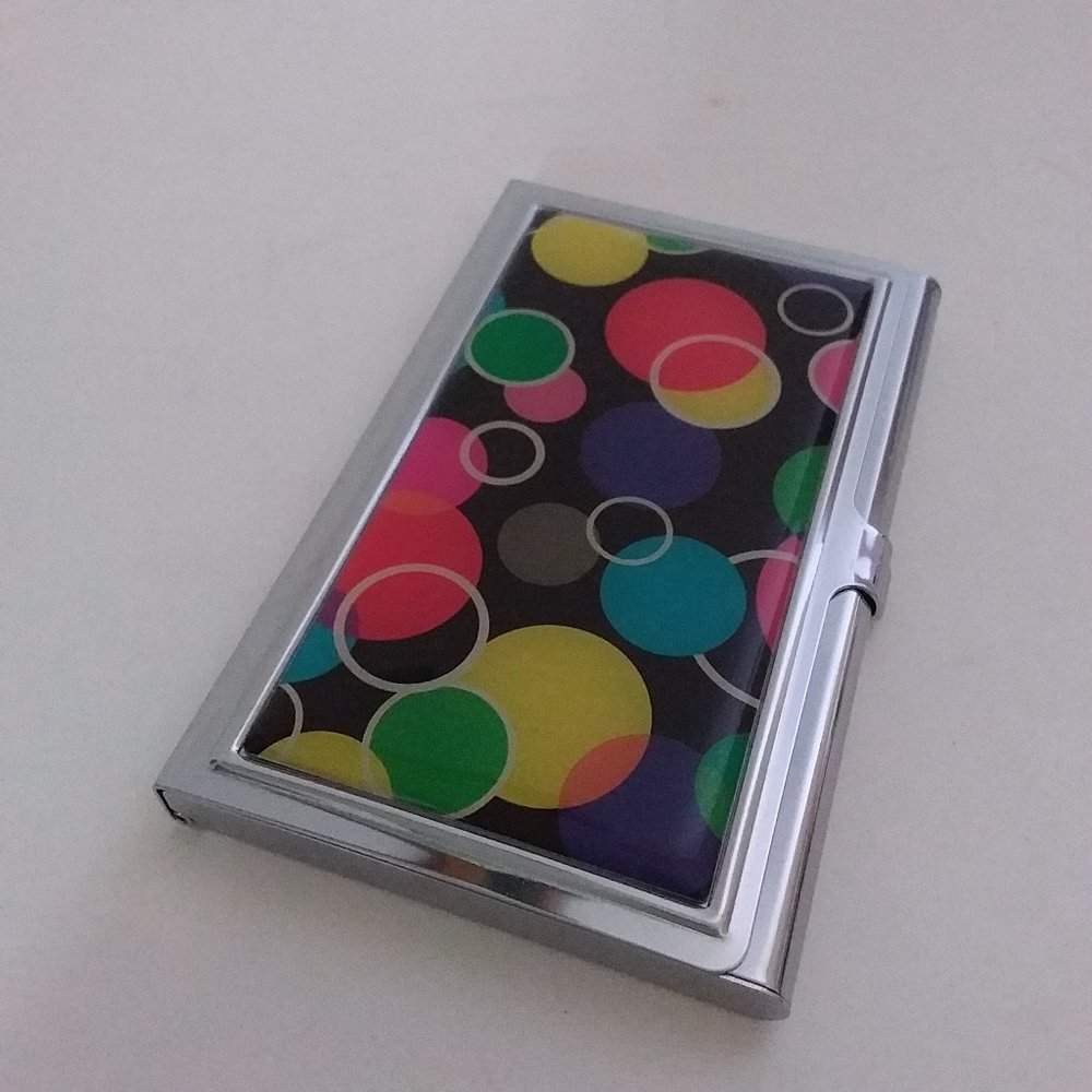 Silver Tone Business Card/Credit Card Holder Case